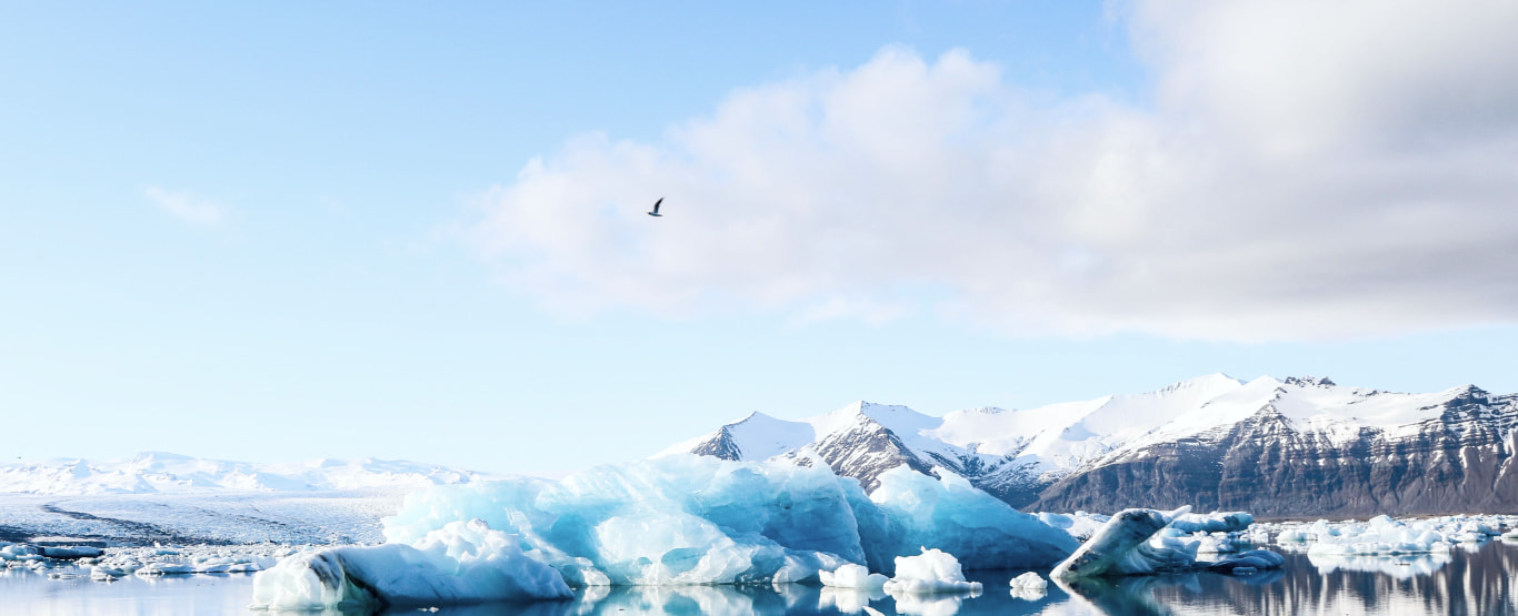 Ледники в Антарктике.